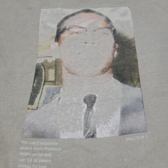 Malcolm X Shirt Size Medium / Large Graphic Tee Graphic Print T-Shirt Grungy Tee - Picture 3 of 10